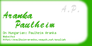 aranka paulheim business card